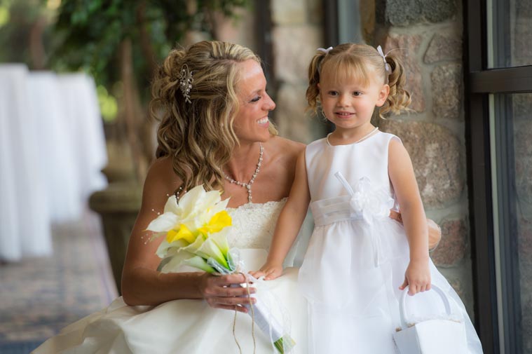 Bride & flower girl