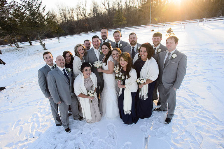 Krista Coty A winter wedding  and reception  at Forest 